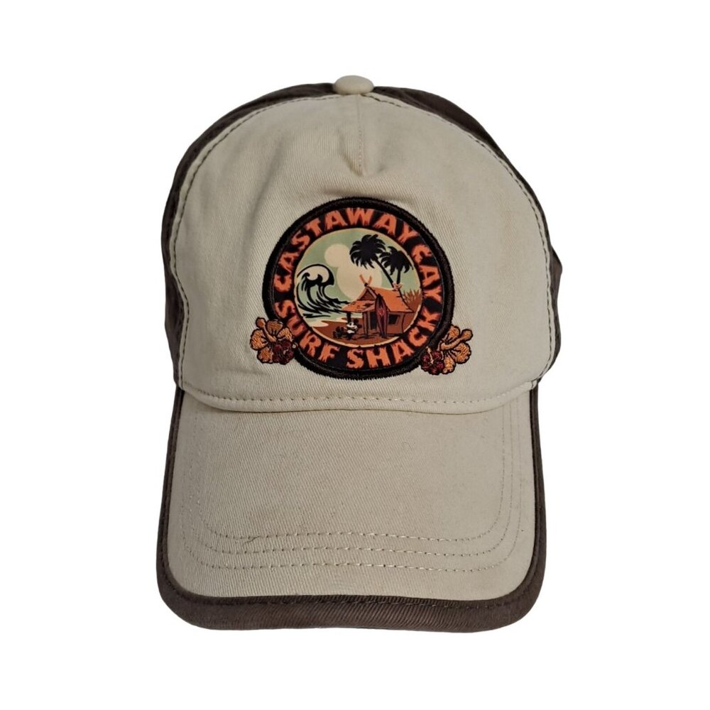 Castaway Cay Disney Cruise Line Hat Brown Surf Shack Logo Strapback Adjustable